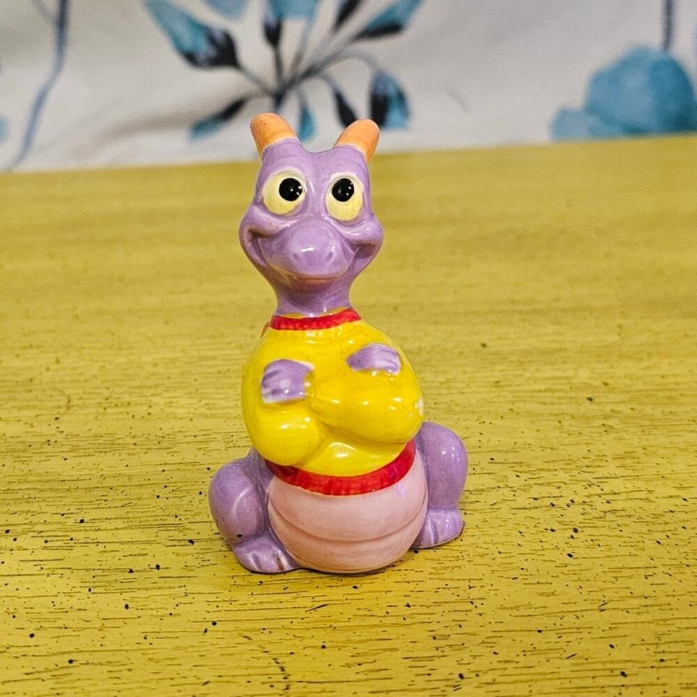 Disney Figment Purple Dragon Ceramic Figure Made in Japan 1982
